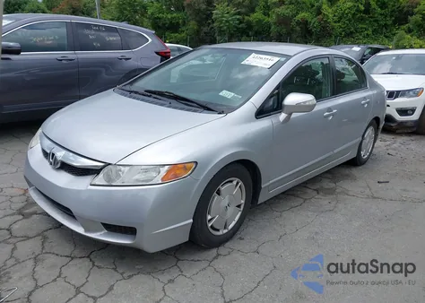 2010 Honda Civic Hybrid z USA, uszkodzony, nr VIN JHMFA3F21AS006606